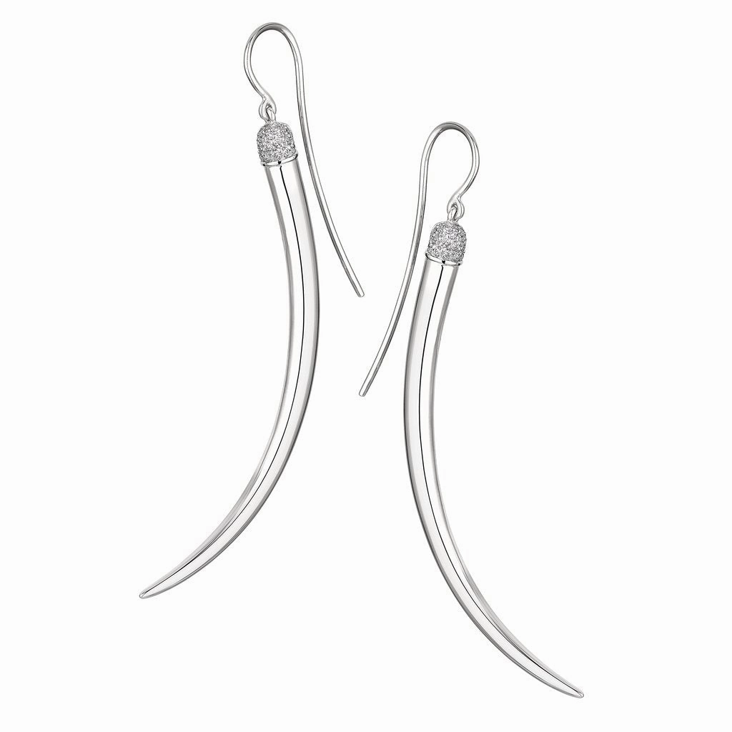Shaun Leane No.1 Sterling Silver Diamond Long Earrings