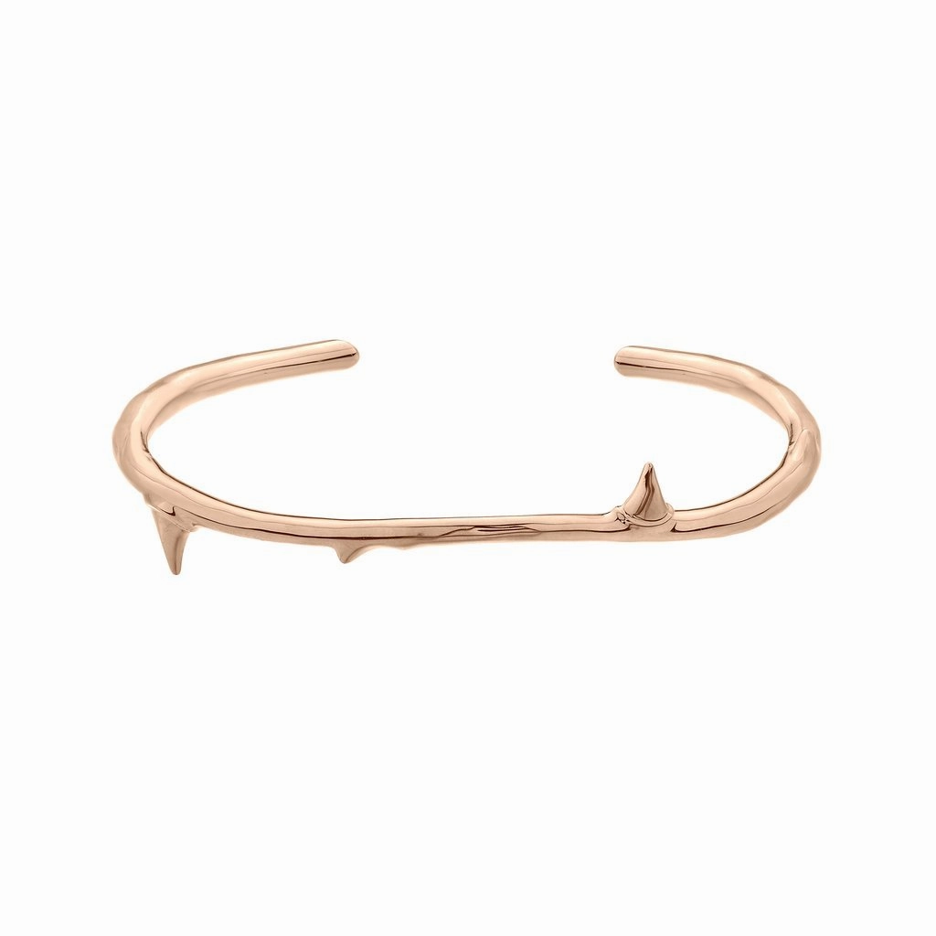 Shaun Leane Rose Thorn 18ct Rose Gold Plated Vermeil Silver Bangle D