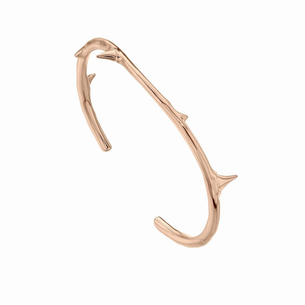 Shaun Leane Rose Thorn 18ct Rose Gold Plated Vermeil Silver Bangle D