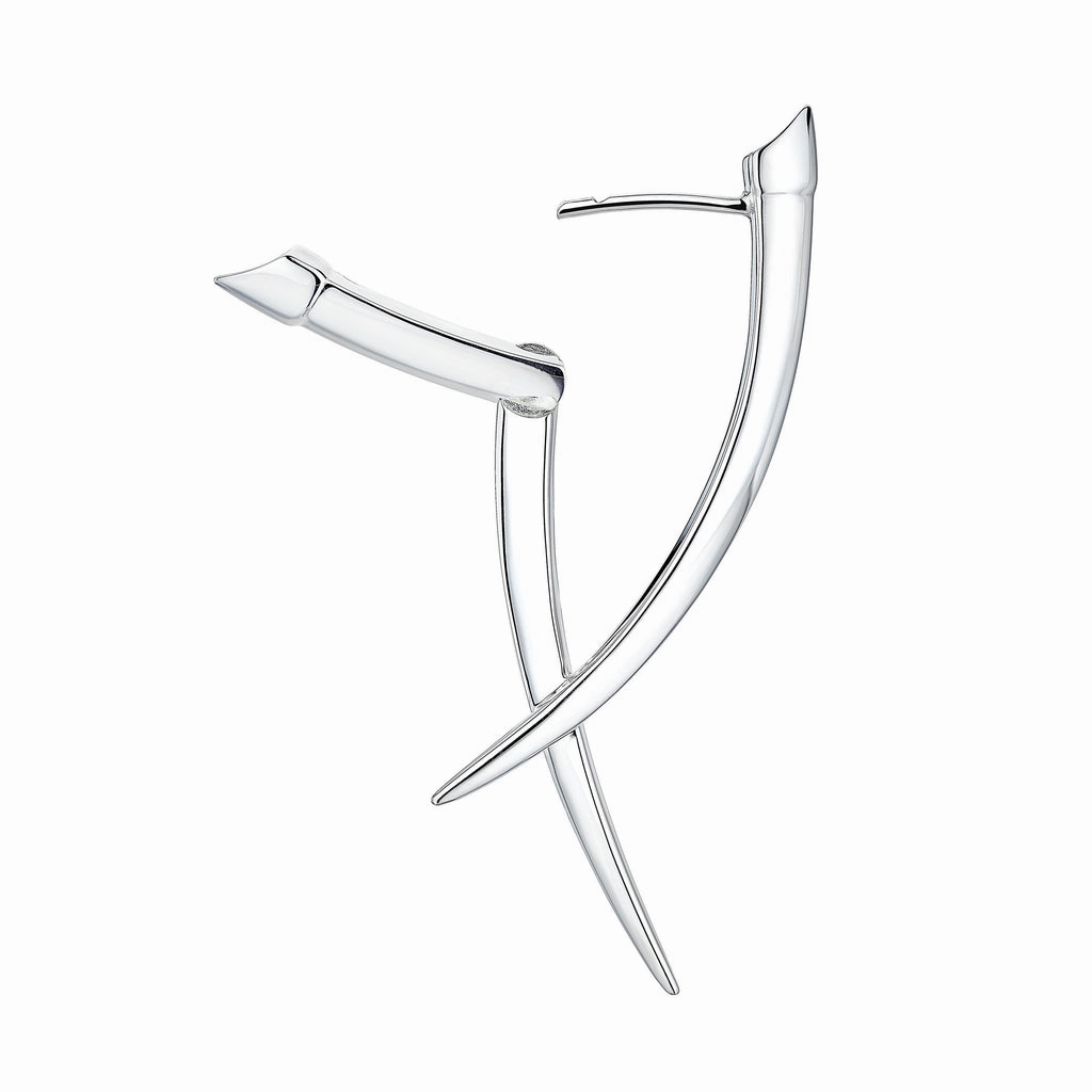 Shaun Leane Sabre Sterling Silver Crossover Earrings