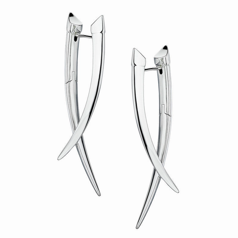Shaun Leane Sabre Sterling Silver Crossover Earrings