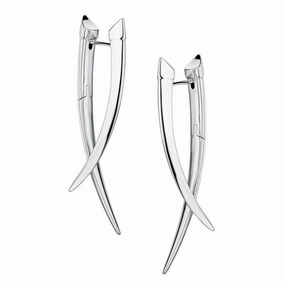 Shaun Leane Sabre Sterling Silver Crossover Earrings