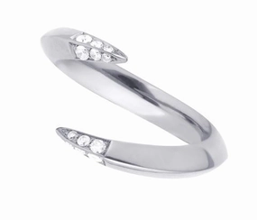 Shaun Leane Sabre Sterling Silver Diamond Open Ring