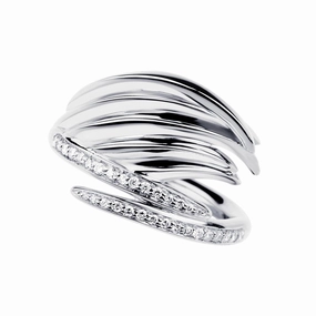 Shaun Leane White Feather Sterling Silver 0.19ct Diamond Ring D