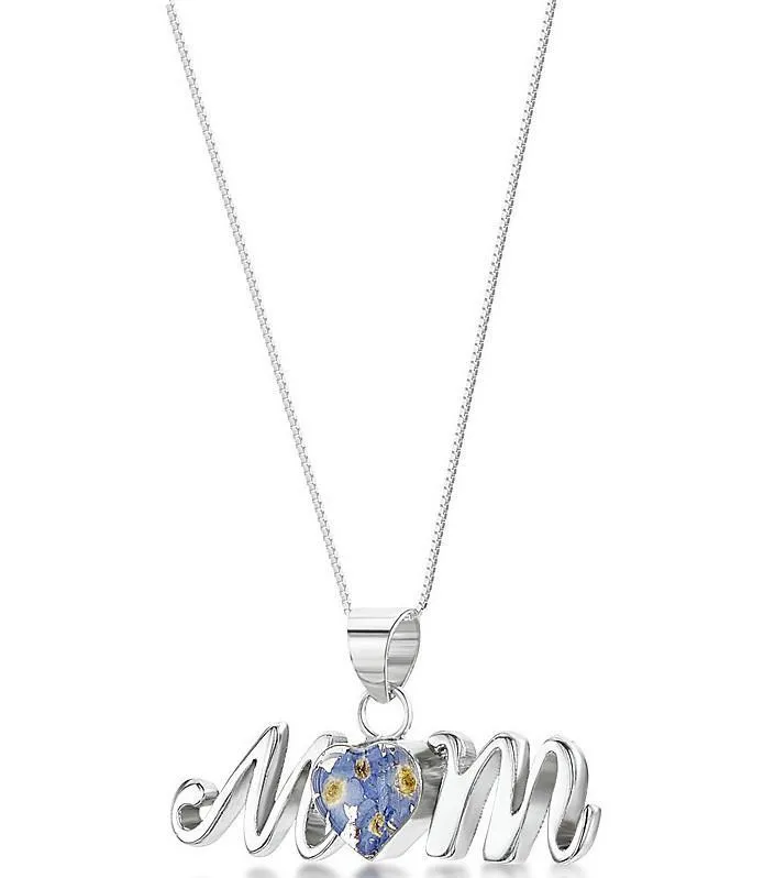 Shrieking Violet Necklace Forget Me Not Mum Silver