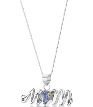 Shrieking Violet Necklace Forget Me Not Mum Silver