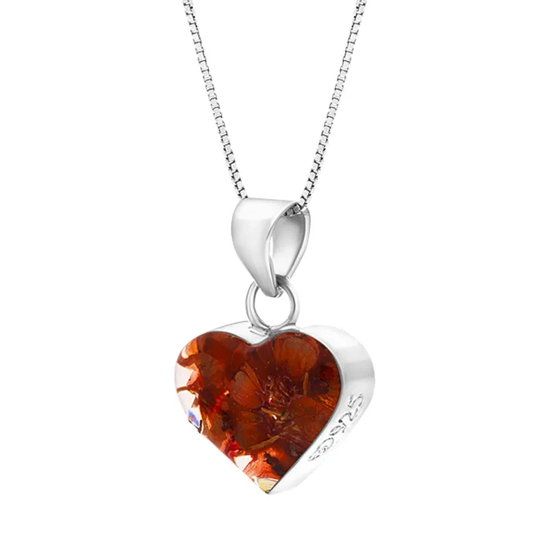 Shrieking Violet Sterling Silver Heather Heart Small Necklace