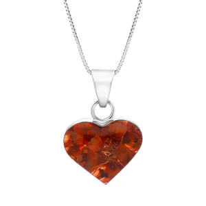 Shrieking Violet Sterling Silver Heather Heart Small Necklace