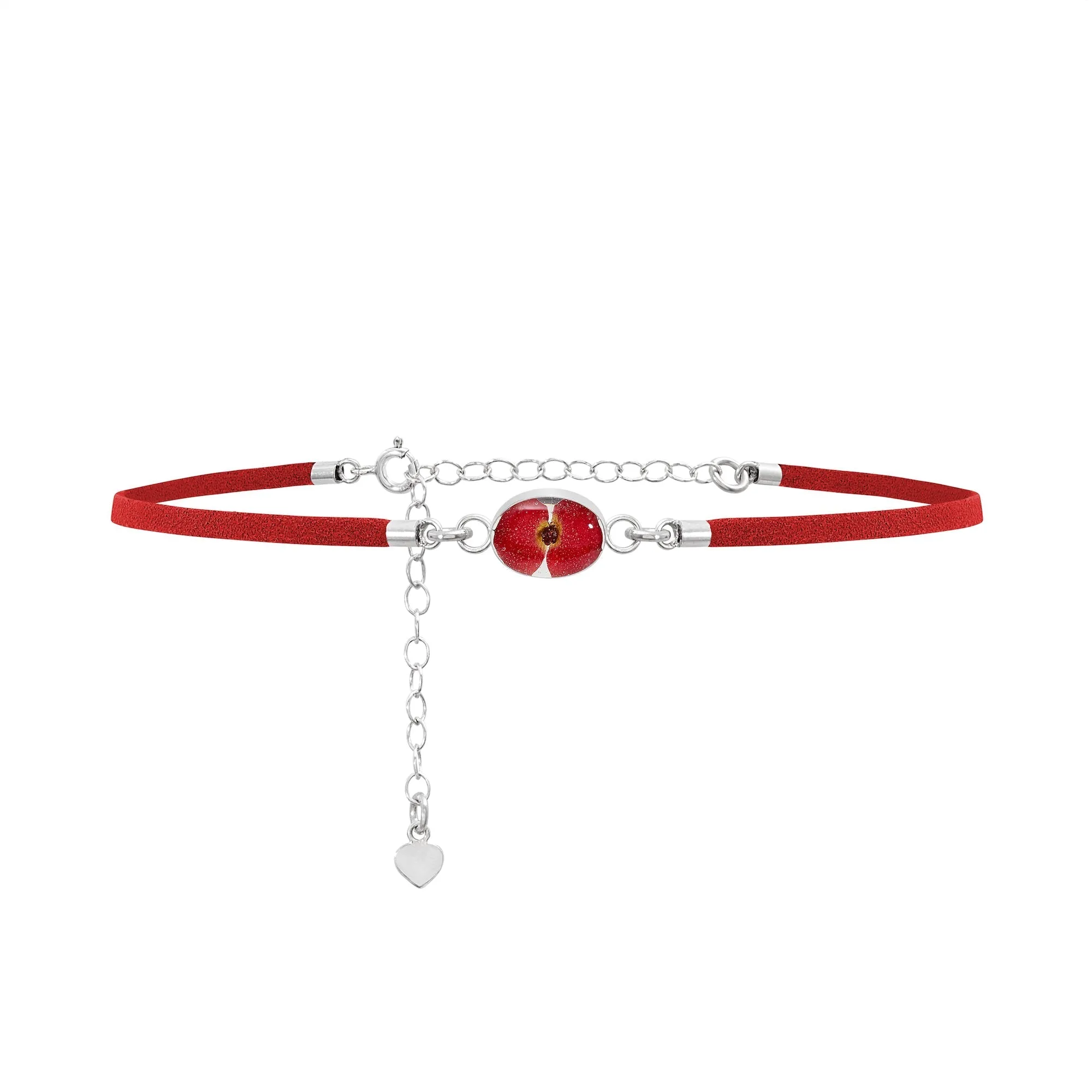Shrieking Violet Sterling Silver Poppy Oval Choker Necklace