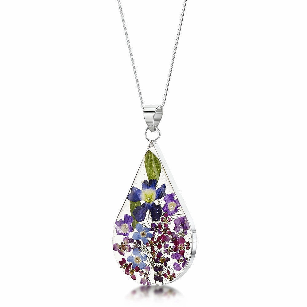 Shrieking Violet Necklace Teardrop Large Purple Haze Silver