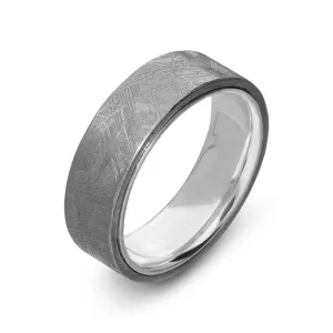 Silver Meteorite Band Ring