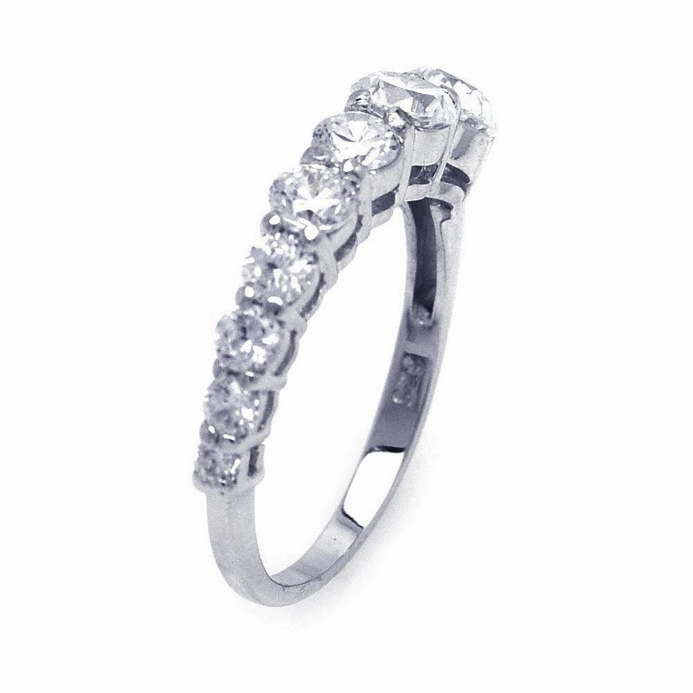 Silver 925 Rhodium Plated CZ Ring - STR00218