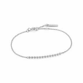Silver Rhodium Plated Modern Multiple Balls Bracelet B002-01H
