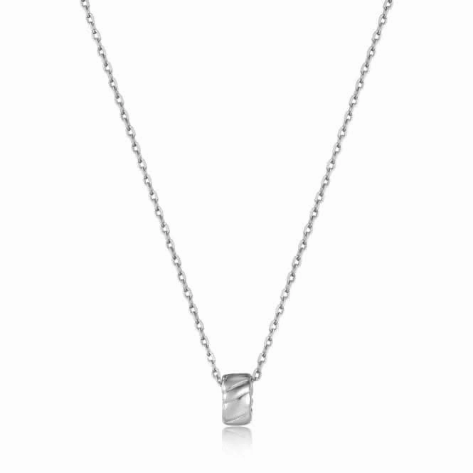 Silver Smooth Twist Pendant Necklace N038-03H