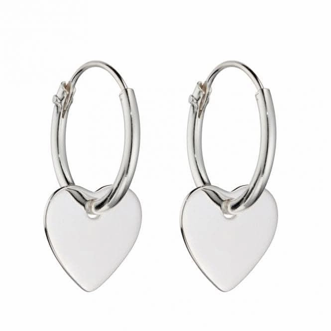 Small Heart Assembled Hoop Earring E5993
