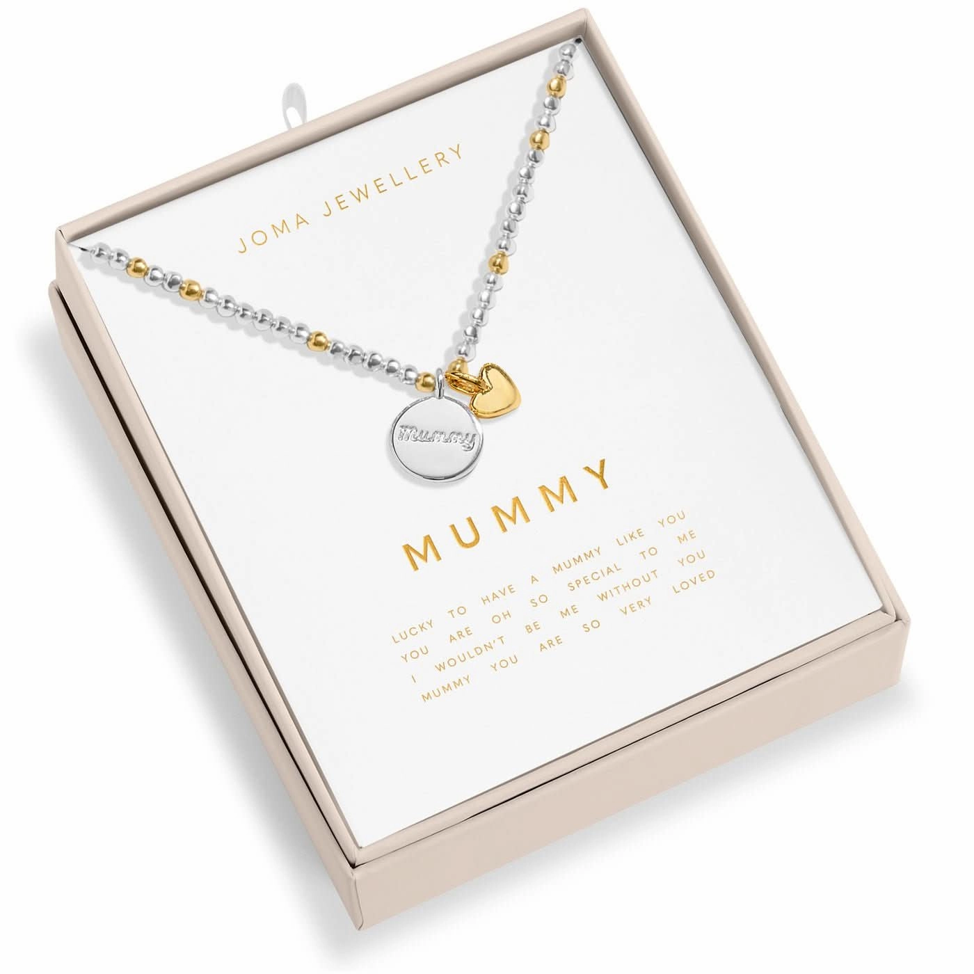 So Loved Mummy Silver & Gold Plated Necklace 8703