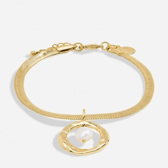 Solaria Baroque Pearl Gold Plated Pendant 18cm   3cm Bracelet 7155