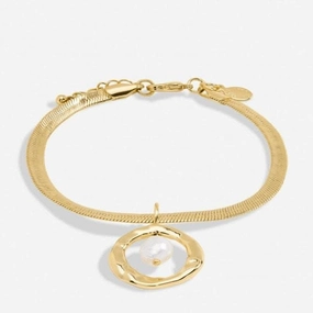 Solaria Baroque Pearl Gold Plated Pendant 18cm   3cm Bracelet 7155