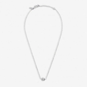 Solaria Zirconia Silver Plated 40cm   5cm Necklace 7169