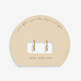 Soul Shine Beaded Pearl Gold Plated Hoop Earrings 8478