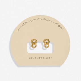 Soul Shine Linked Ring Gold Plated Earrings 8479