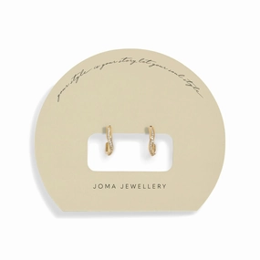 Soul Shine Pave Wave Hoop Gold Plated Earrings 7605