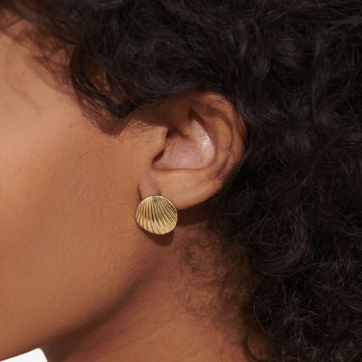 Soul Shine Shell Gold Plated Earrings 8480
