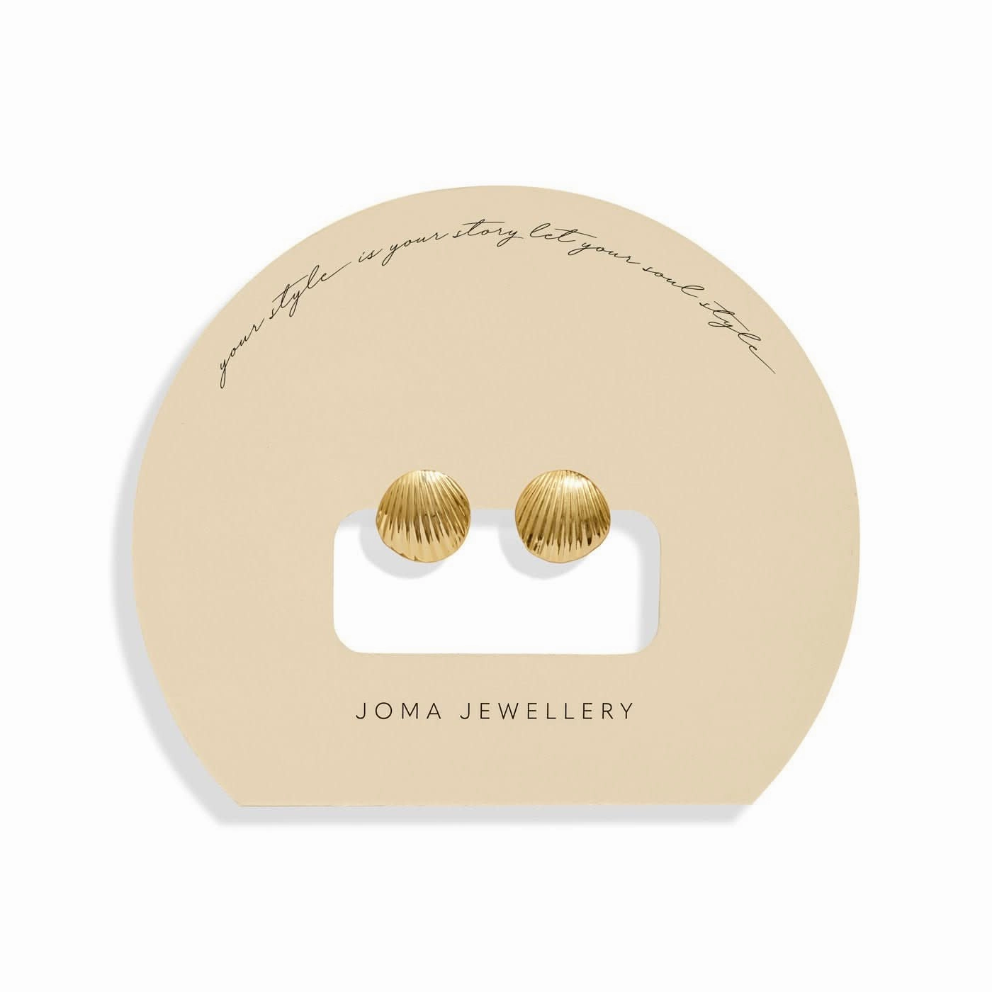 Soul Shine Shell Gold Plated Earrings 8480