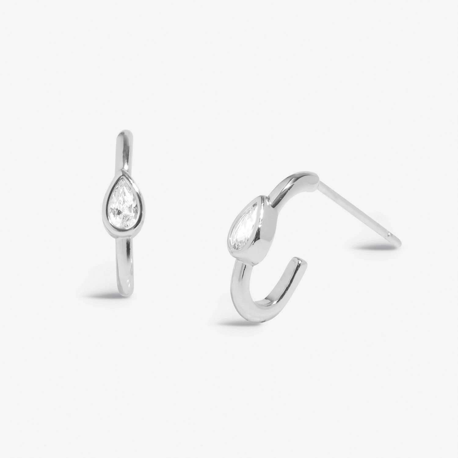 Soul Shine Stack Linked Circles Silver Plated Set of 2 Earrings 8472