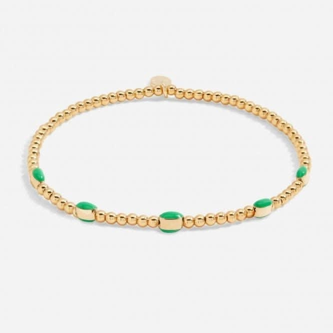 Stacks Of Style Green Enamel Gold Plated Set Of 2 Bracelets 7100