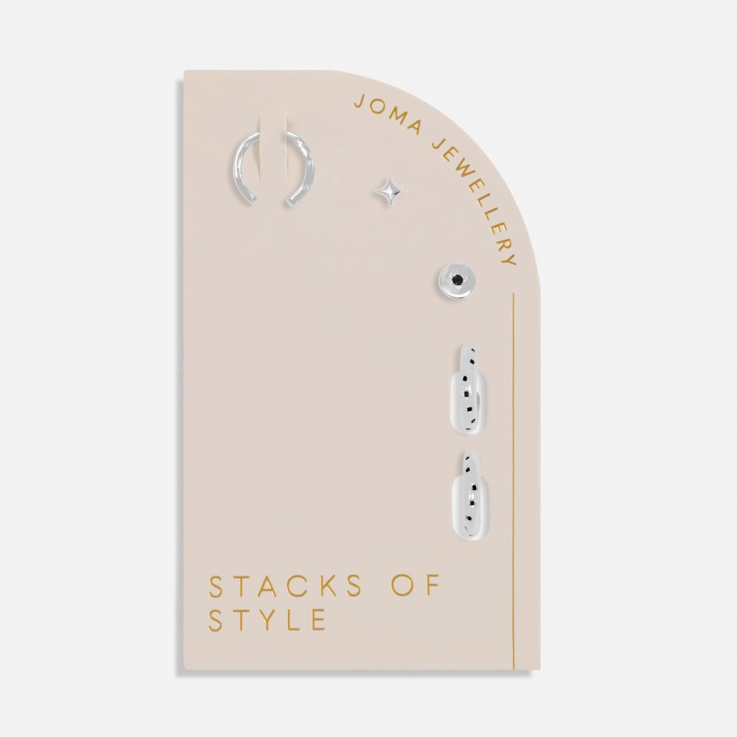 Stacks Of Style Set Of Silver Gem Silver Plated Earrings 7826