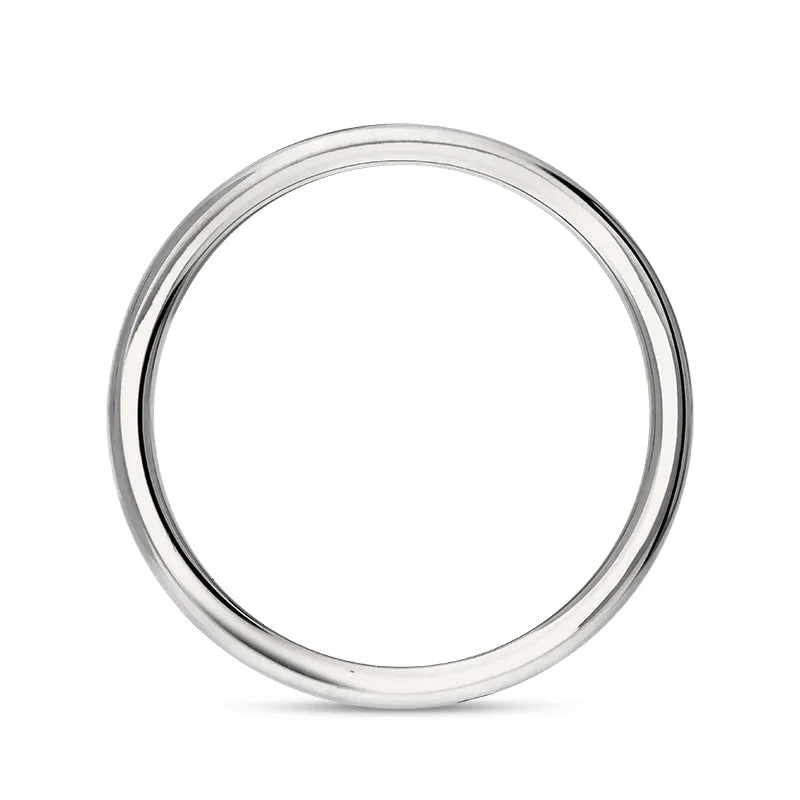 Sterling Silver 0.15ct Diamond Queen's Jubilee Hallmark 4mm Ring D