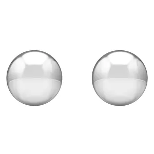 Sterling Silver 11mm Button Stud Earrings