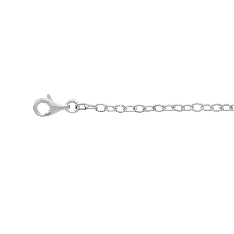 Sterling Silver 18 Inch Rope Link Belcher Chain