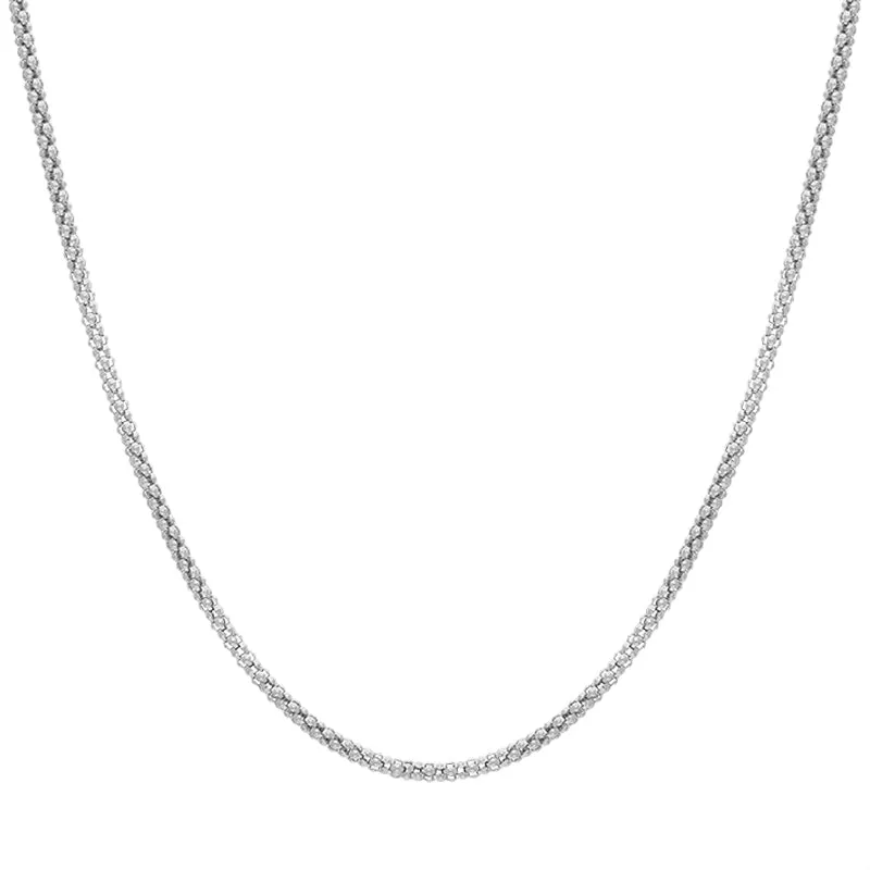 Sterling Silver 18 Inch Tube Chain With Extender