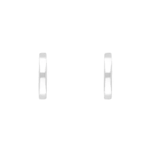 Sterling Silver 18mm Round Domed Hoop Earrings