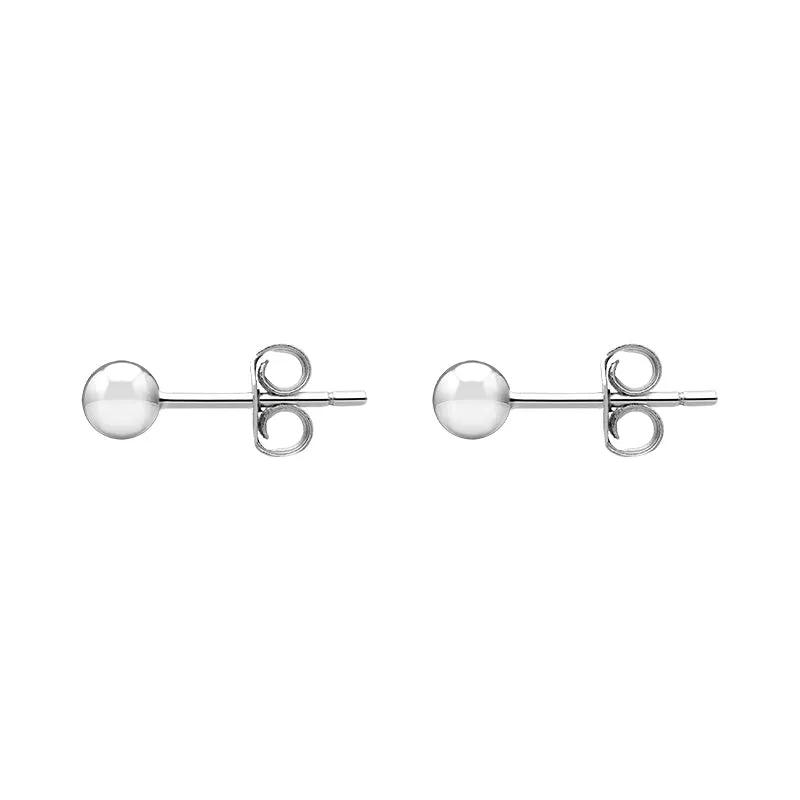 Sterling Silver 4mm Ball Stud Earrings