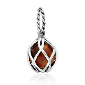 Sterling Silver Amber Emma Stothard Silver Darling 8mm Float Charm