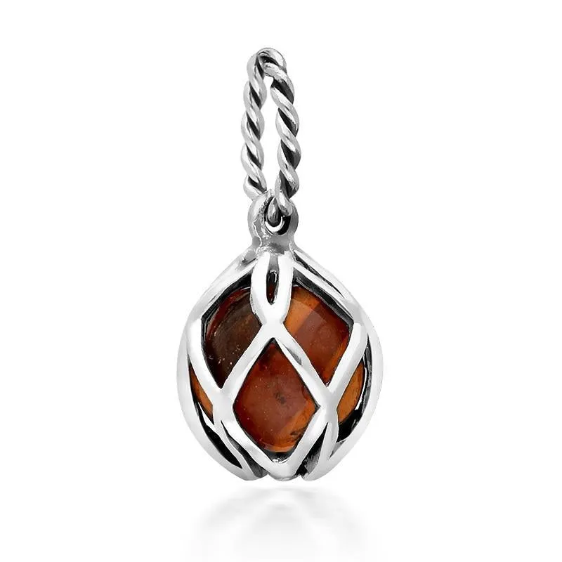 Sterling Silver Amber Emma Stothard Silver Darling 8mm Float Charm