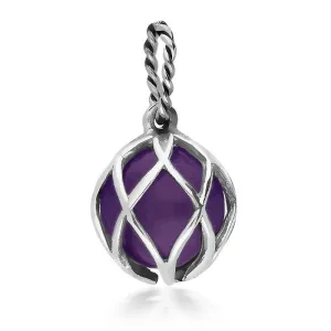 Sterling Silver Amethyst Emma Stothard Silver Darling 10mm Float Charm