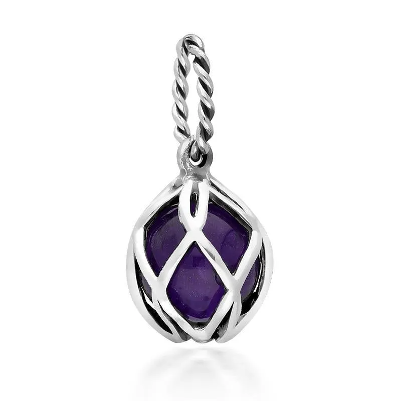 Sterling Silver Amethyst Emma Stothard Silver Darling 8mm Float Charm