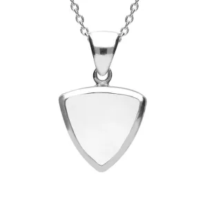 Sterling Silver Bauxite Curved Triangle Necklace
