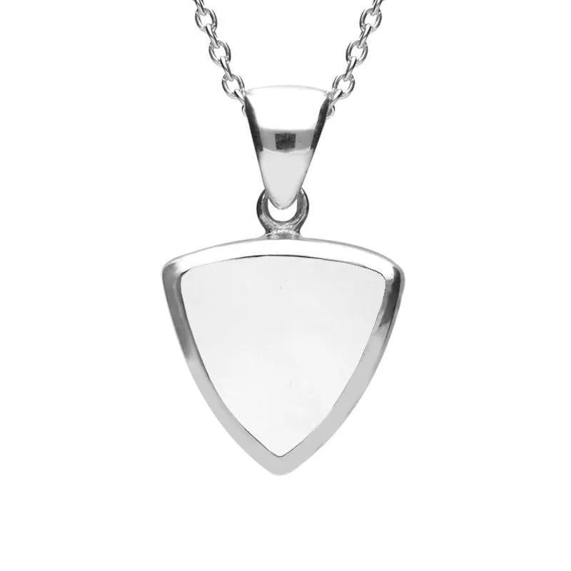 Sterling Silver Bauxite Curved Triangle Necklace