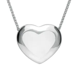 Sterling Silver Bauxite Framed Heart Necklace