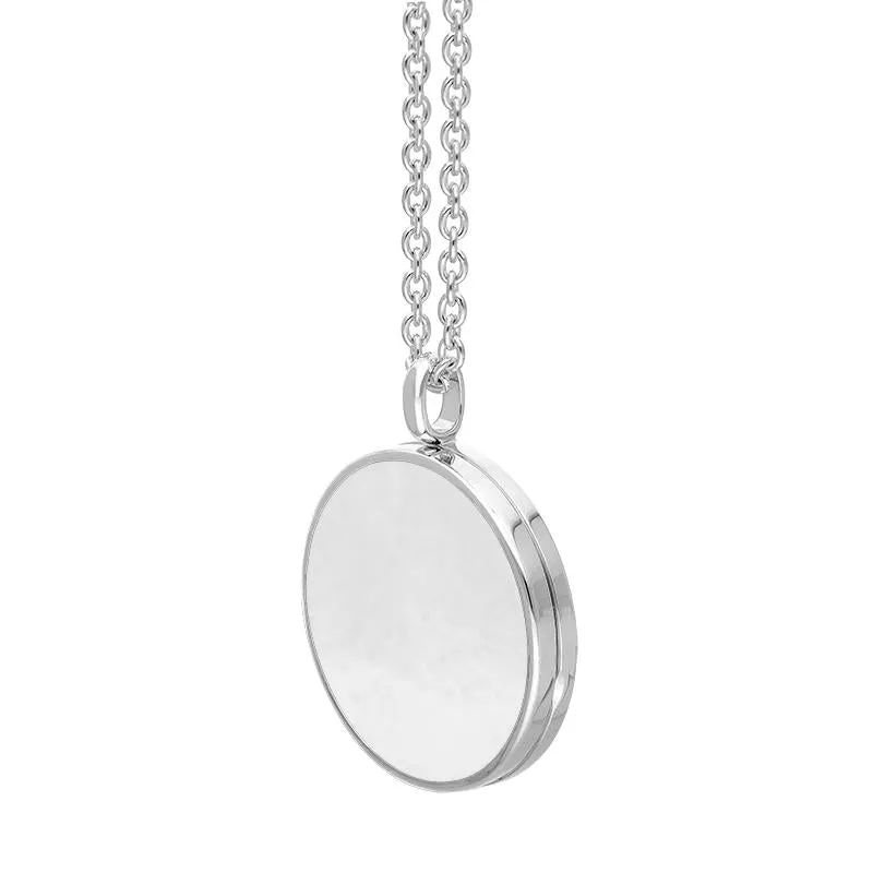 Sterling Silver Bauxite Large Round Locket