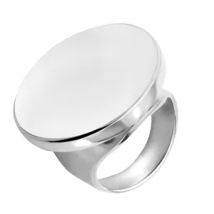 Sterling Silver Bauxite Large Round Ring