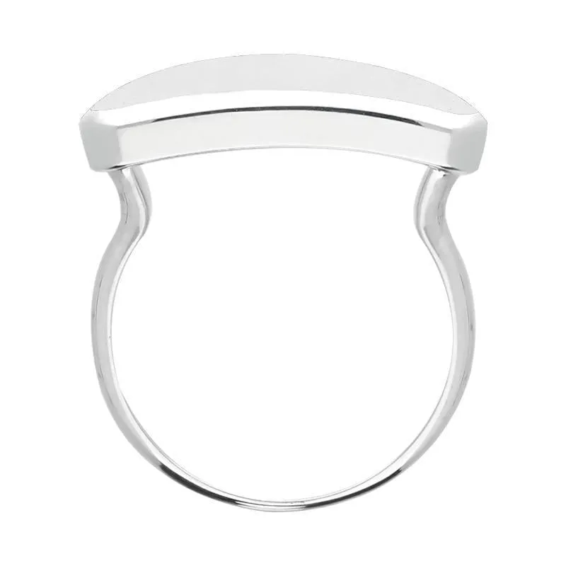 Sterling Silver Bauxite Lineaire Petite Oval Ring