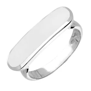 Sterling Silver Bauxite Lineaire Petite Oval Ring