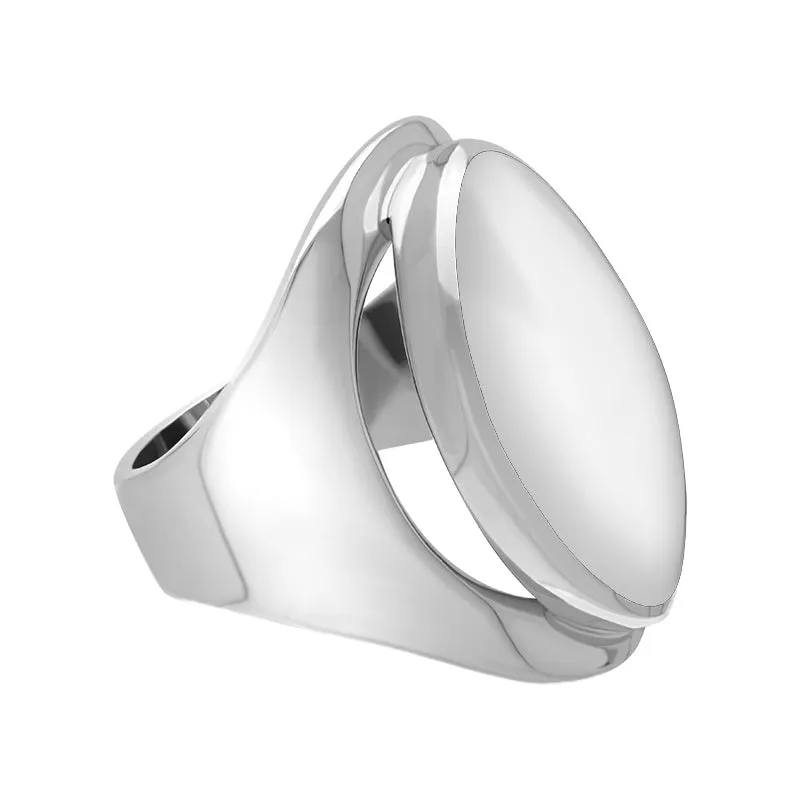 Sterling Silver Bauxite Medium Oval Ring