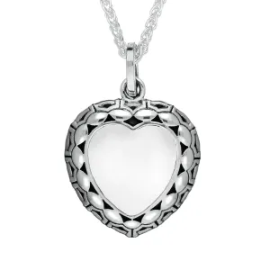 Sterling Silver Bauxite Oxidised Heart Necklace